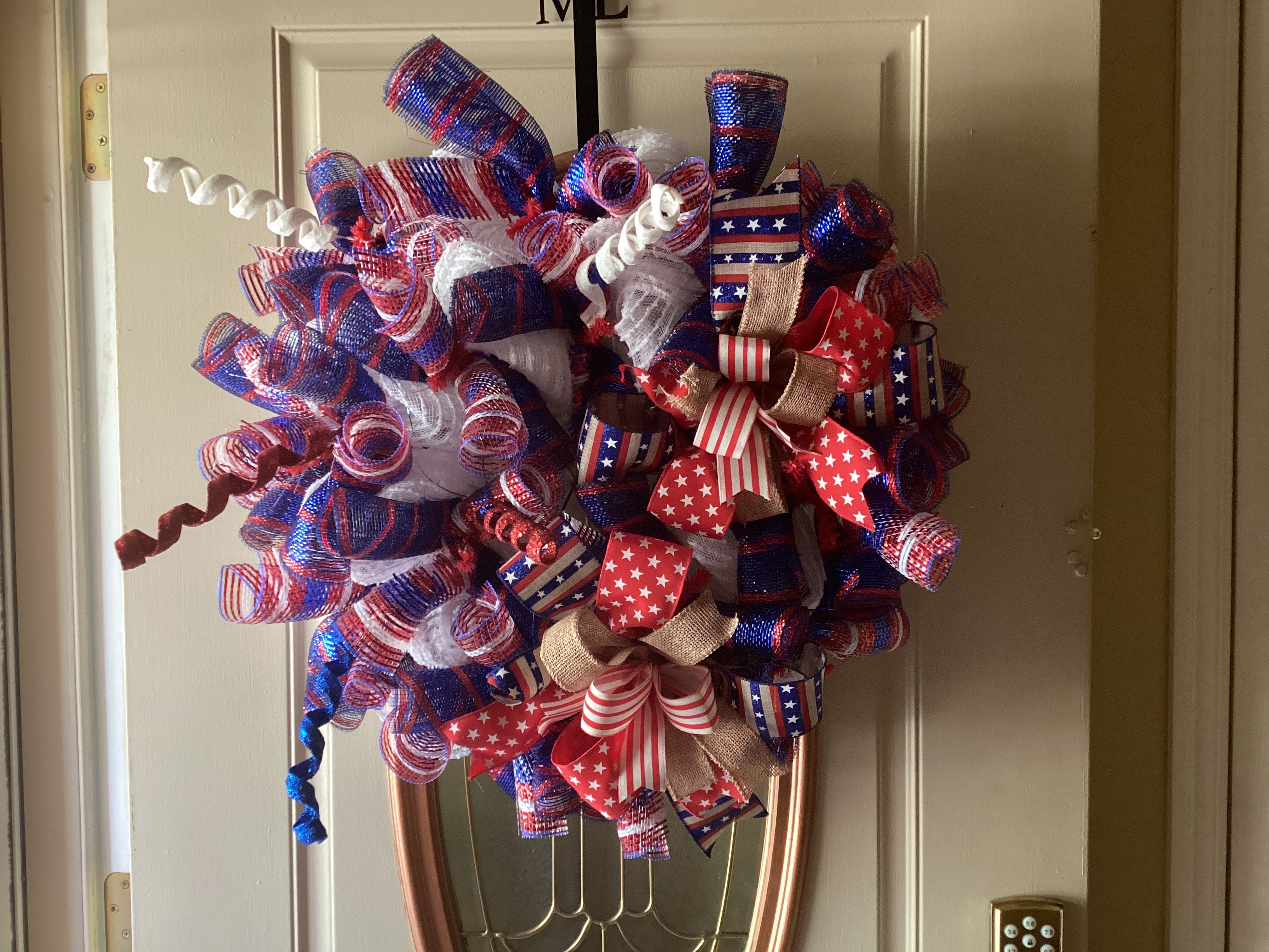 Patriotic Mesh Wreath